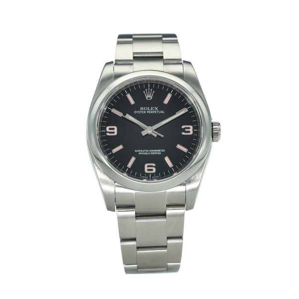 Oyster Perpetual 116000 - Black Dial Pink Markers - 2013