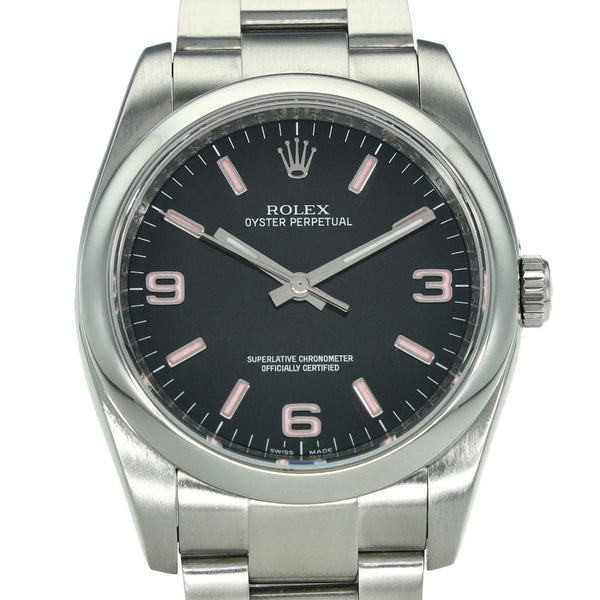 Oyster Perpetual 116000 - Black Dial Pink Markers - 2013