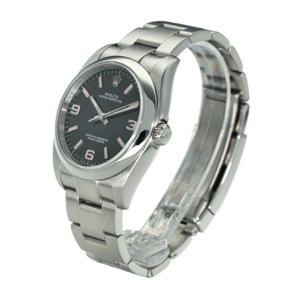 Oyster Perpetual 116000 - Black Dial Pink Markers - 2013