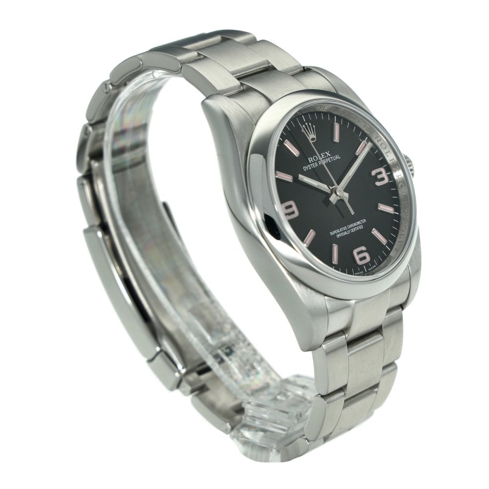 Oyster Perpetual 116000 - Black Dial Pink Markers - 2013