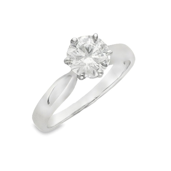 18ct White Gold Diamond Solitaire Engagement Ring - 1.05ct