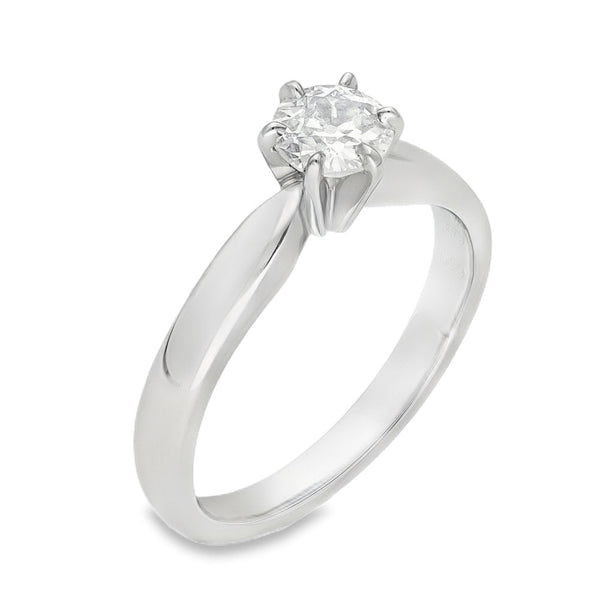 950 Platinum Diamond Solitaire Engagement Ring - Size N - 0.53ct