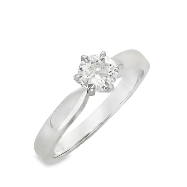 950 Platinum Diamond Solitaire Engagement Ring - Size N - 0.53ct