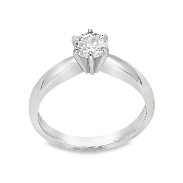 950 Platinum Diamond Solitaire Engagement Ring - Size N - 0.53ct