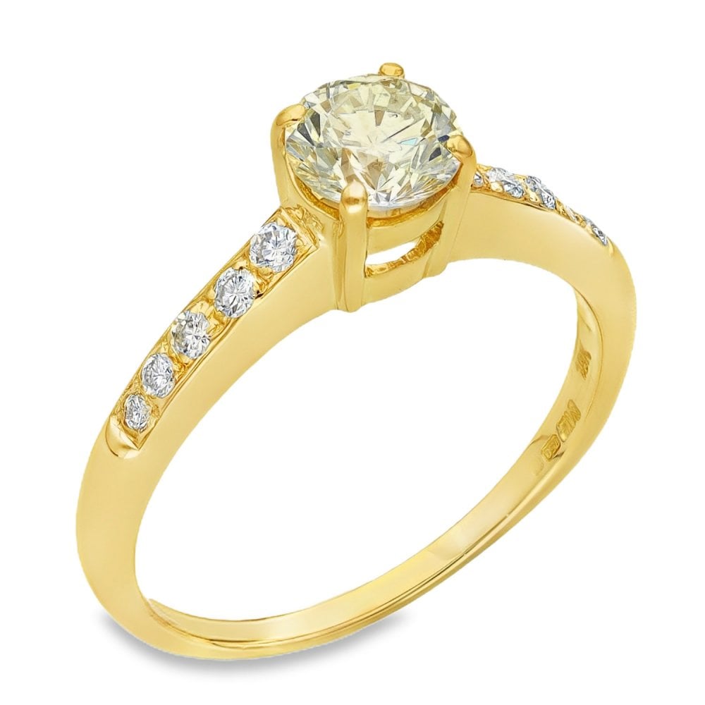 18ct White Gold Diamond Engagement Ring - Size Q - 1.00ct
