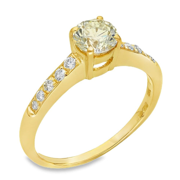 18ct White Gold Diamond Engagement Ring - Size Q - 1.00ct