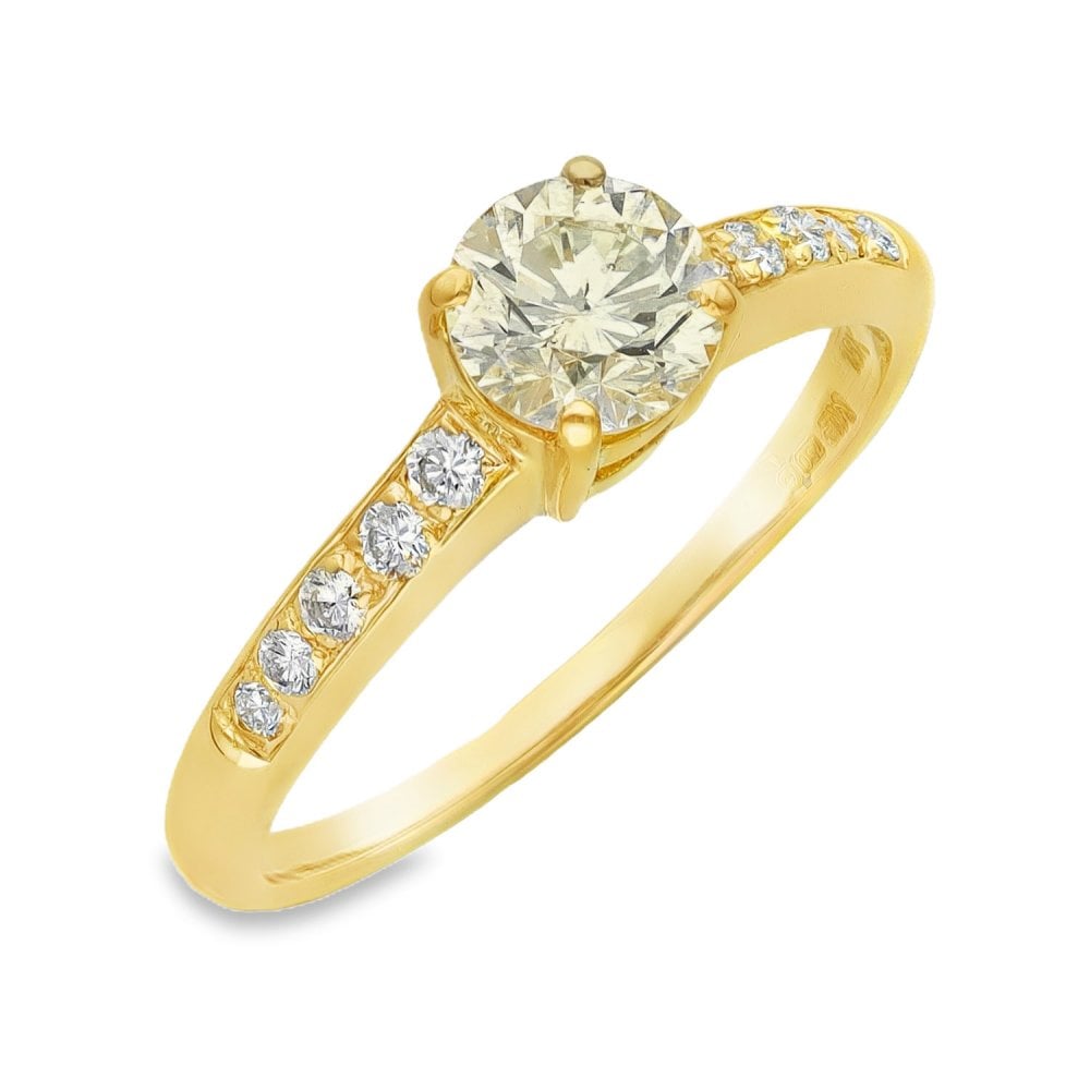 18ct White Gold Diamond Engagement Ring - Size Q - 1.00ct