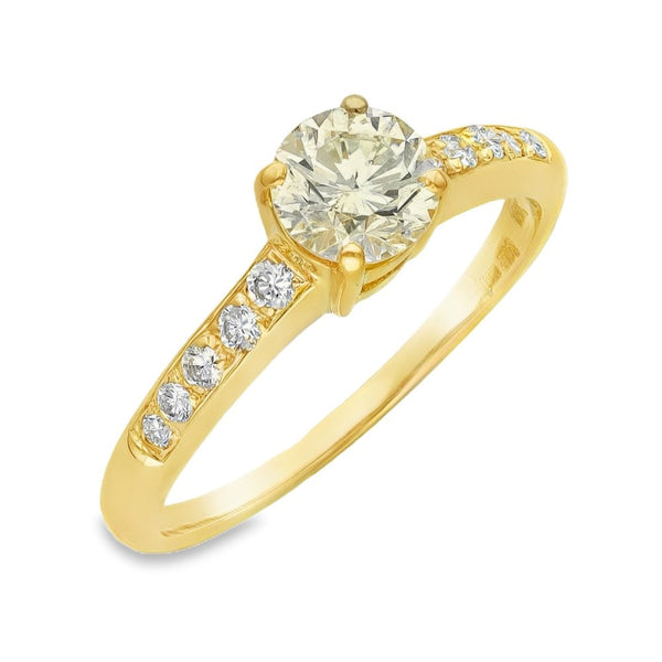 18ct White Gold Diamond Engagement Ring - Size Q - 1.00ct