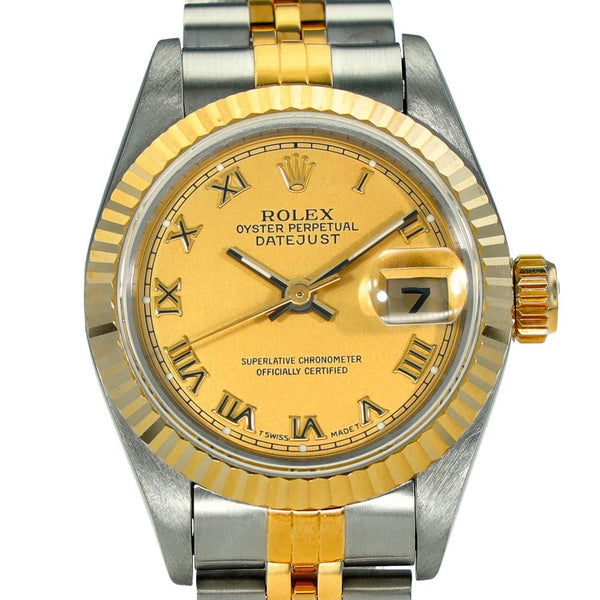 Lady-Datejust 69173 – Champagne Roman Dial – 1996
