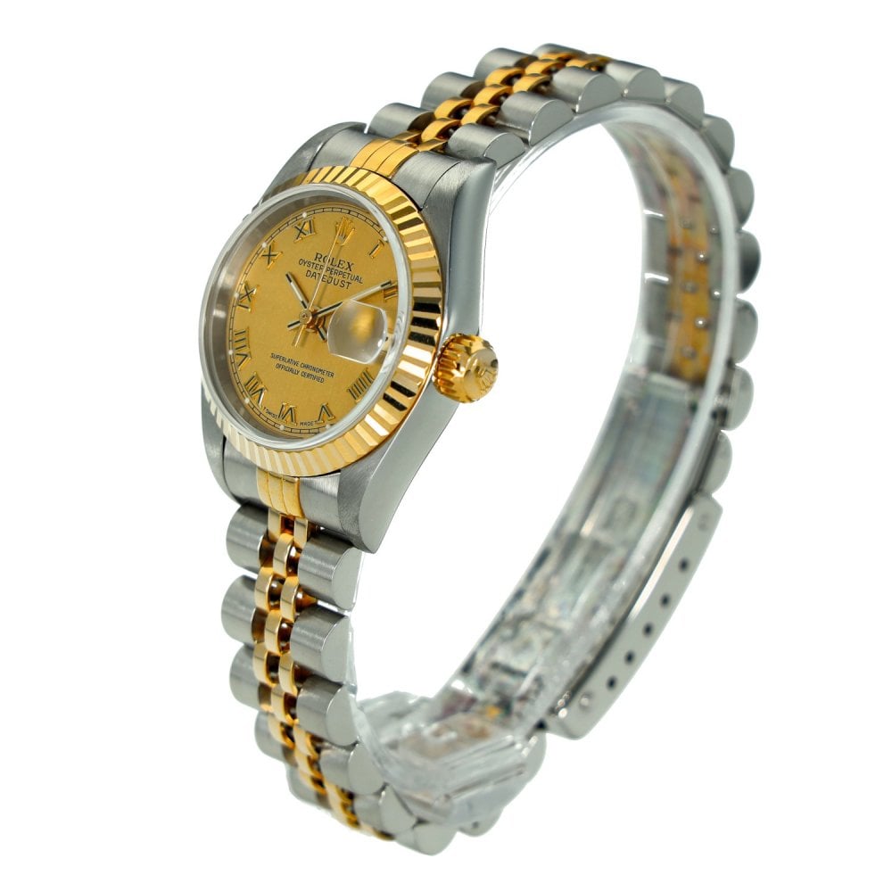 Lady-Datejust 69173 – Champagne Roman Dial – 1996