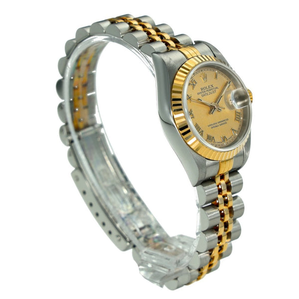 Lady-Datejust 69173 – Champagne Roman Dial – 1996