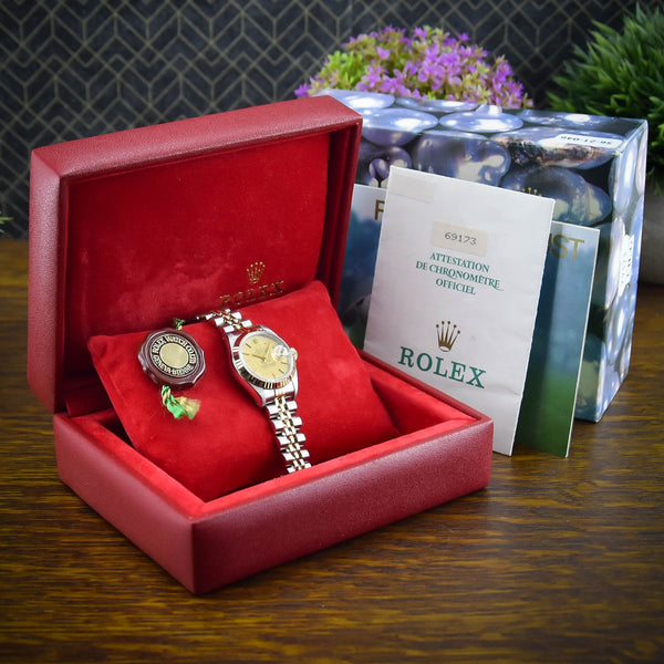 Lady-Datejust 69173 – Champagne Linen Dial – 1991