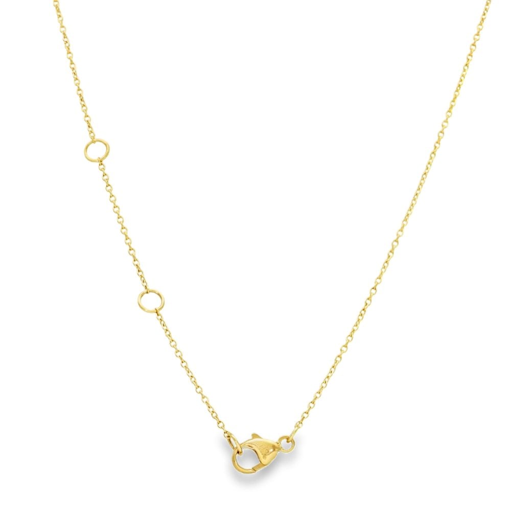 0.58ct Yellow Gold Mixed-Cut Diamond Row Pendant & Chain - G/VS