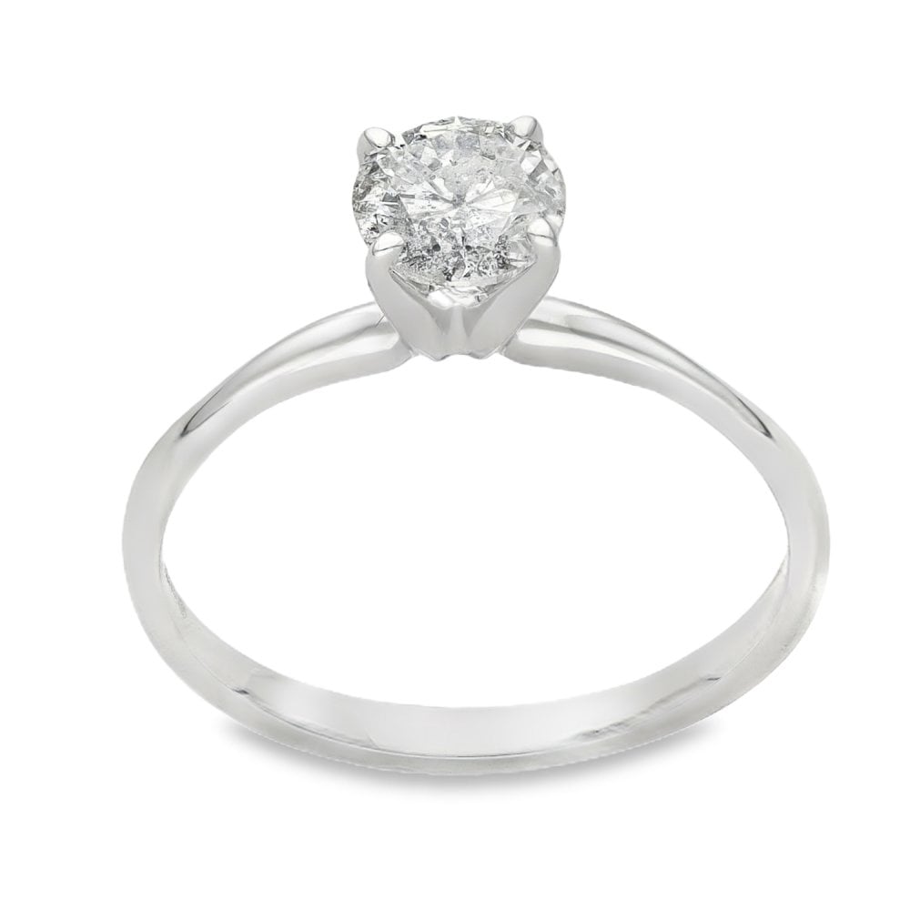 14ct White Gold Diamond Solitaire Engagement Ring - 0.83ct