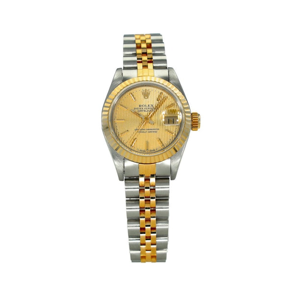 Lady-Datejust 69173 – Champagne Tapestry Dial – 1992