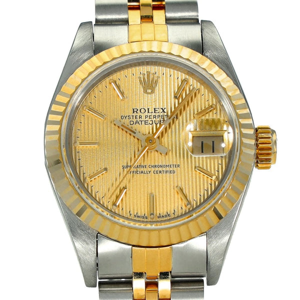 Lady-Datejust 69173 – Champagne Tapestry Dial – 1992