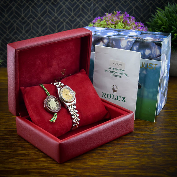 Lady-Datejust 69173 – Champagne Diamond Dot Dial – 1992