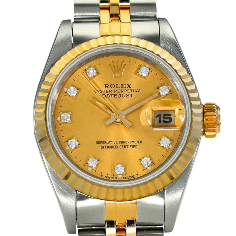 Lady-Datejust 69173 – Champagne Diamond Dot Dial – 1992