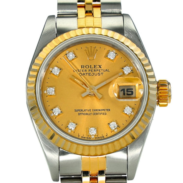 Lady-Datejust 69173 – Champagne Diamond Dot Dial – 1992