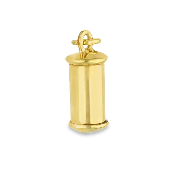 9ct Yellow Gold Ashes Cylinder Pendant - 7x17x7mm - 2.0g