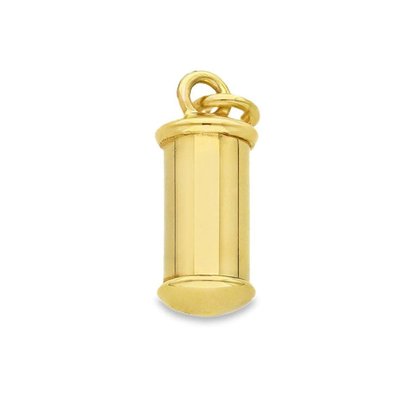 9ct Yellow Gold Ashes Cylinder Pendant - 7x17x7mm - 2.0g