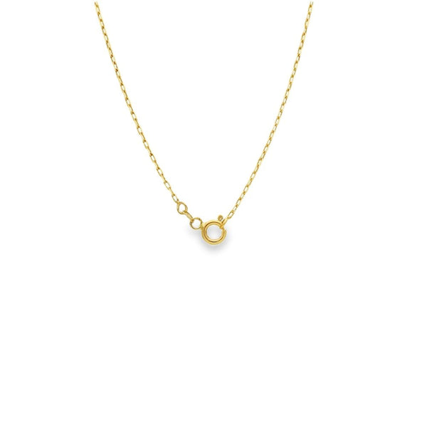 9ct Yellow Gold Leaf Drop Necklace - 12x67x1.5mm - 5.2g