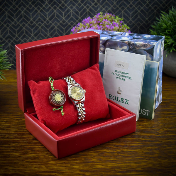 Lady-Datejust 69173 – Gold Diamond Dial – 1995