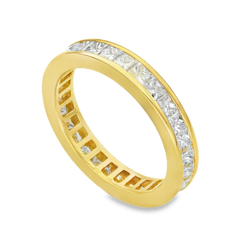 18ct Yellow Gold Diamond Full-Eternity Ring - Size M½ - 2.00ct