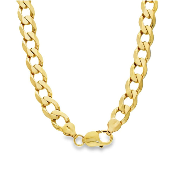 9ct Yellow Gold Heavy Oval Curb Chain - 22" - 66.0g