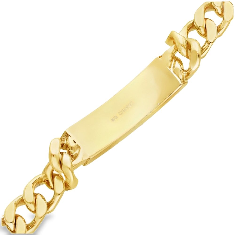 9ct Yellow Gold Heavy I.D Bracelet - 8" - 64.0g