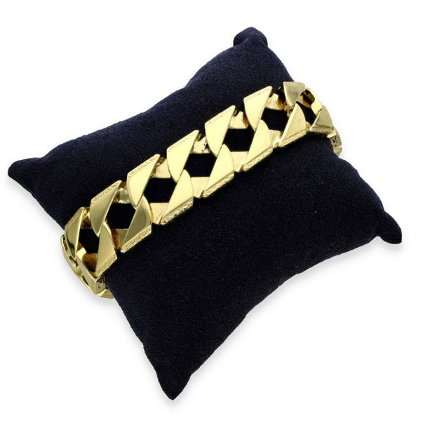 9ct Yellow Gold Heavy Curb Bracelet - 10" - 84.0g