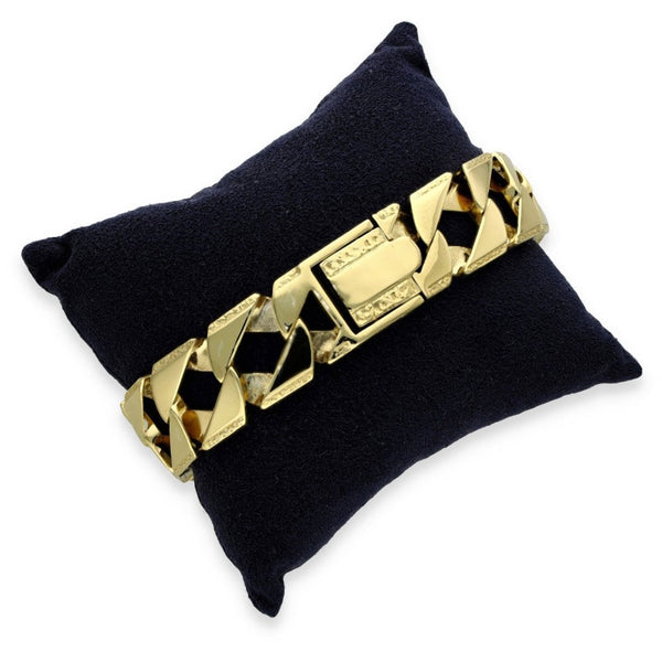 9ct Yellow Gold Heavy Curb Bracelet - 10" - 84.0g