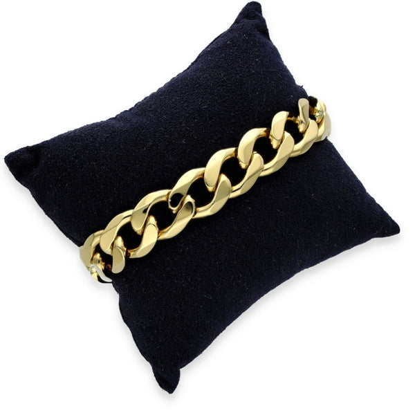 9ct Yellow Gold Heavy Curb Bracelet - 9" - 89.0g