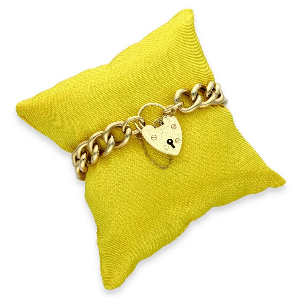 9ct Yellow Gold Hollow Curb Bracelet - 7.5" - 23.2g