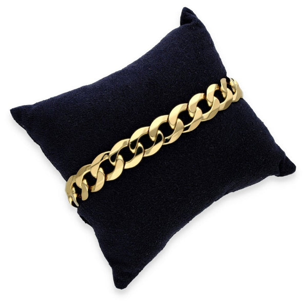 9ct Yellow Gold Heavy Oval Curb Bracelet - 9" - 43.0g