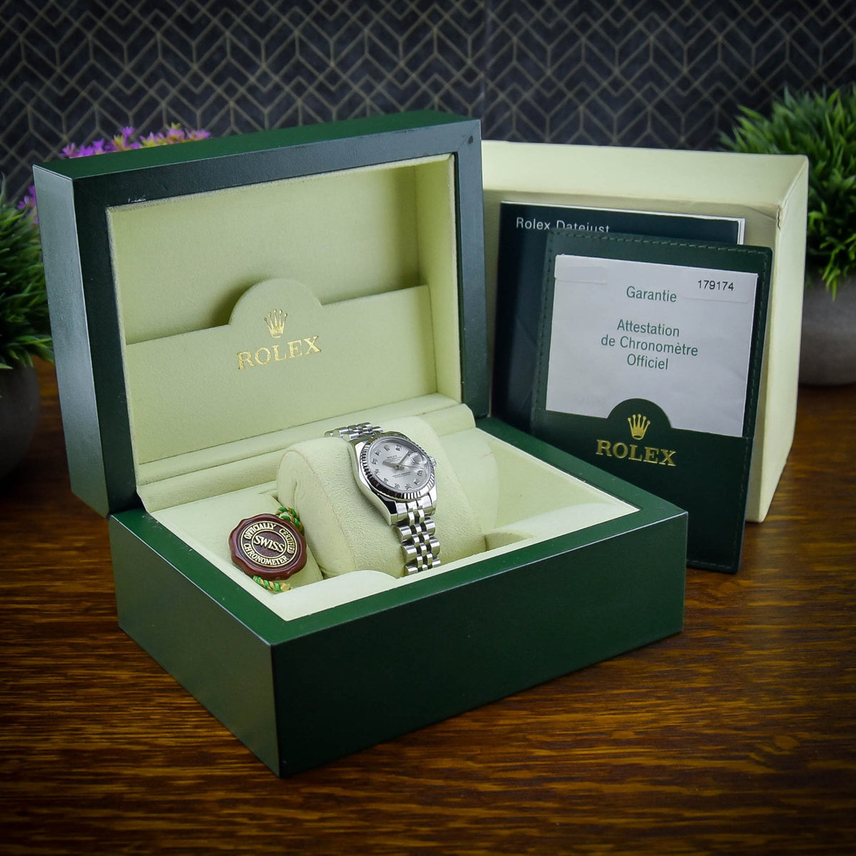 Lady-Datejust 179174 – Silver Diamond Dial – 2007