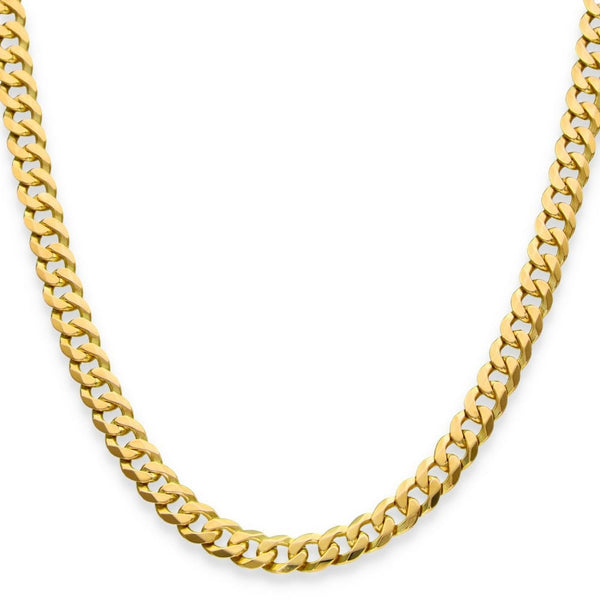 9ct Yellow Gold Round Curb Chain - 18" - 20.9g