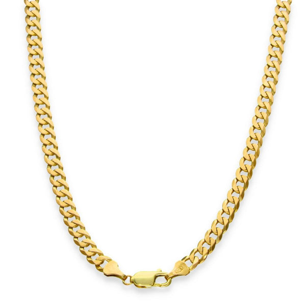 9ct Yellow Gold Round Curb Chain - 18" - 20.9g