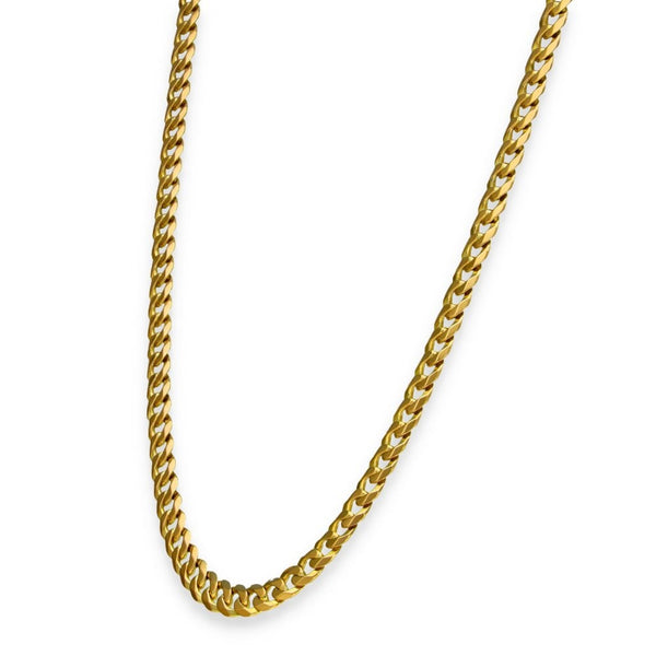 9ct Yellow Gold Round Curb Chain - 18" - 20.9g