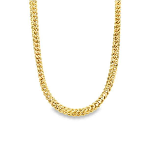 9ct Yellow Gold Box Curb Chain - 22" - 23.5g