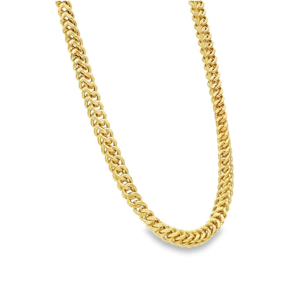 9ct Yellow Gold Box Curb Chain - 22" - 23.5g