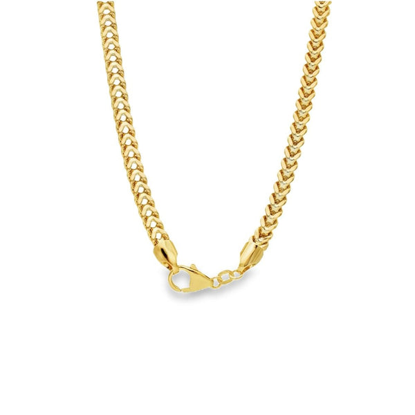 9ct Yellow Gold Box Curb Chain - 22" - 23.5g