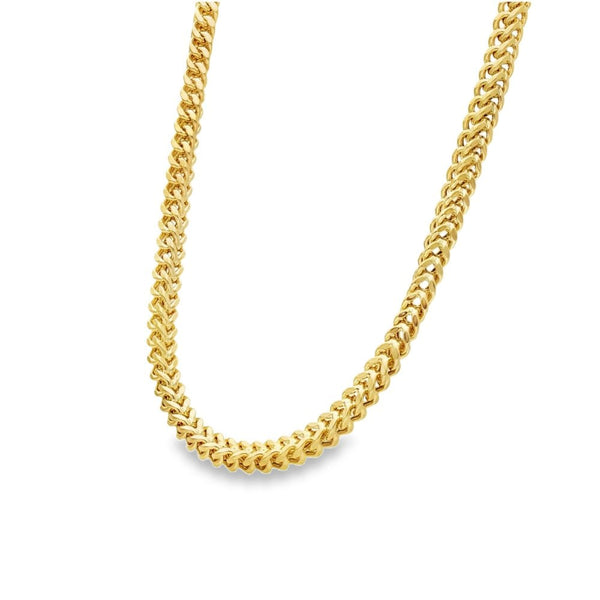 9ct Yellow Gold Box Curb Chain - 22" - 23.5g