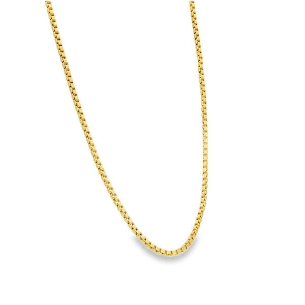 9ct Yellow Gold 2mm Box Chain - 22" - 7.2g