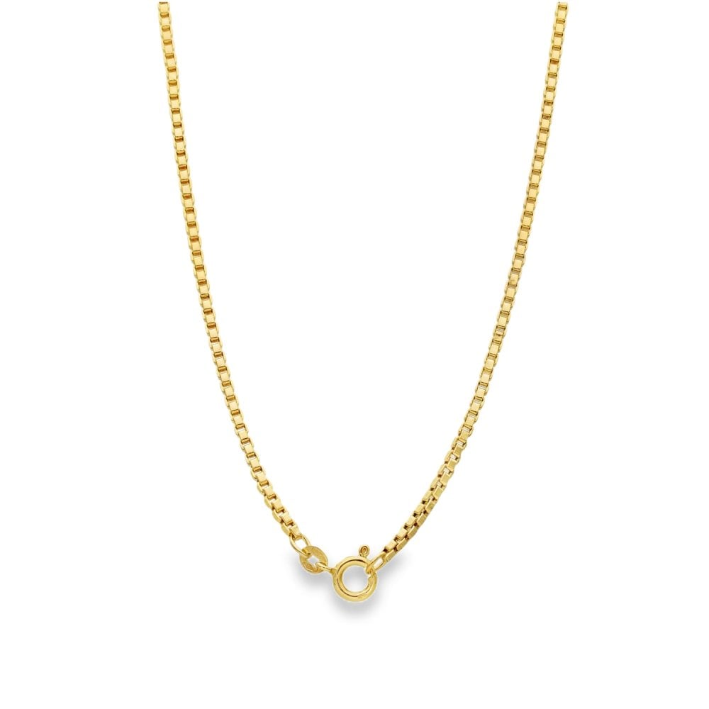 9ct Yellow Gold 2mm Box Chain - 22" - 7.2g