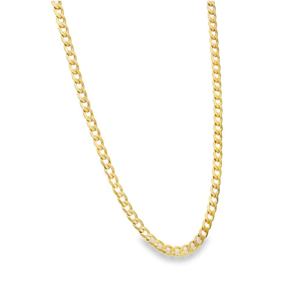 9ct Yellow Gold Oval Curb Chain - 20" - 11.2g
