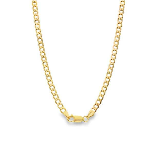 9ct Yellow Gold Oval Curb Chain - 20" - 11.2g