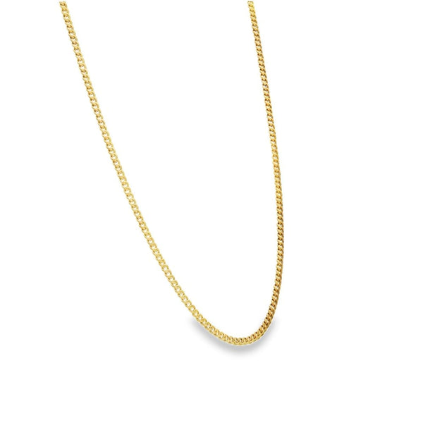 9ct Yellow Gold Flat Curb Chain - 18" - 5.6g