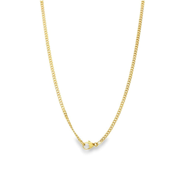 9ct Yellow Gold Flat Curb Chain - 18" - 5.6g