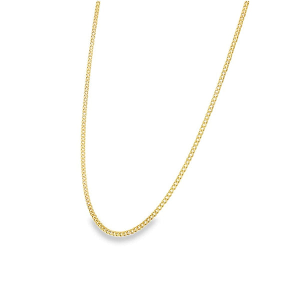 9ct Yellow Gold Flat Curb Chain - 18" - 5.6g